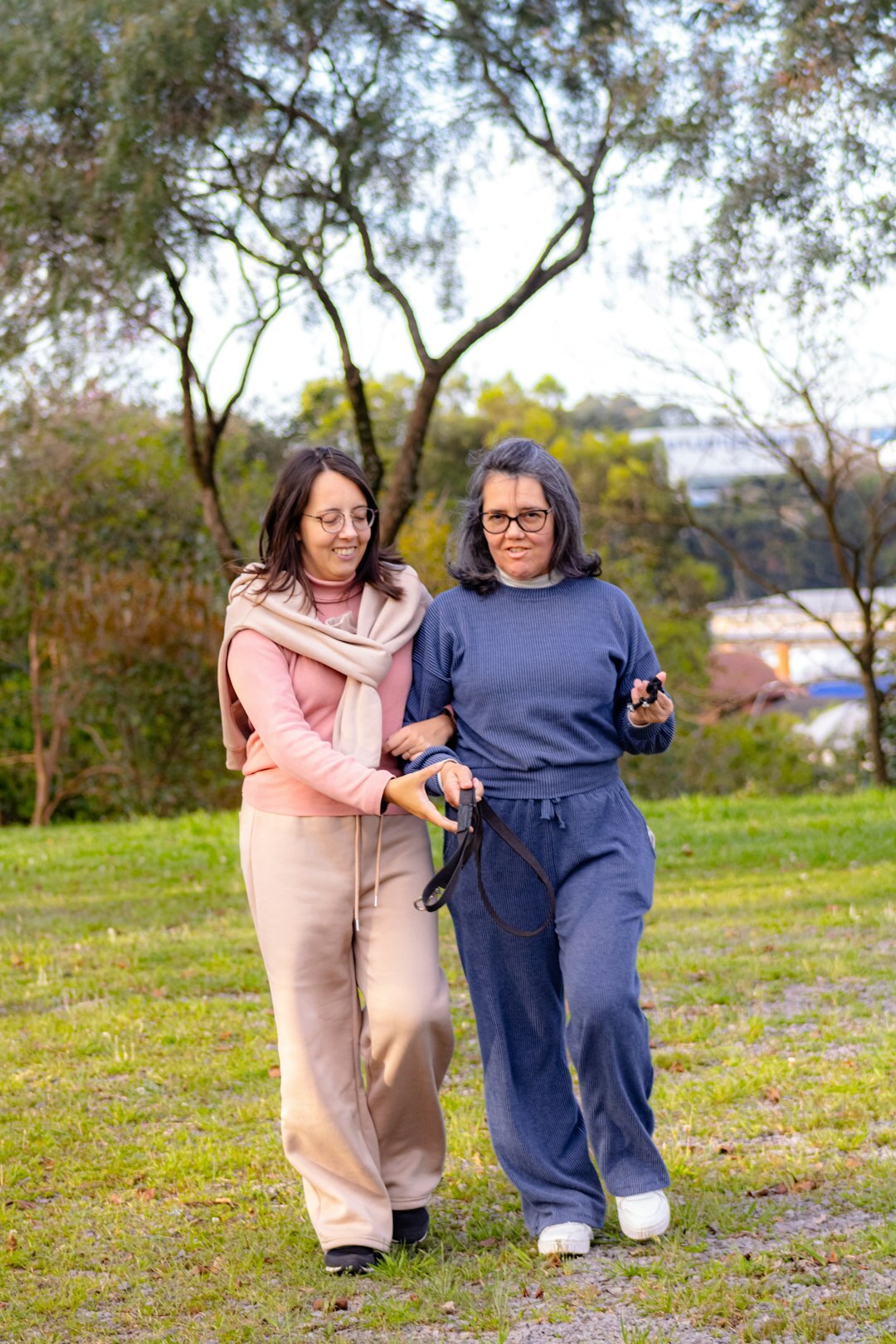 seniors on a park walk